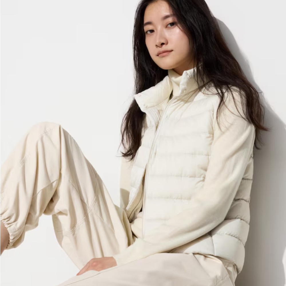 Uniqlo Cream Puffer Vest